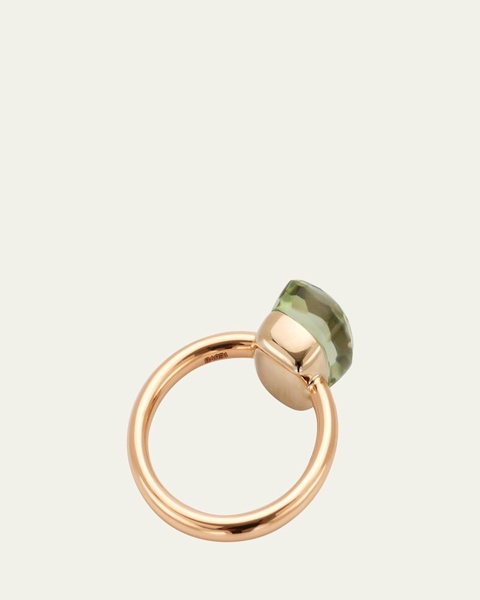 Nudo Petite Rose & White Gold Ring with Prasiolite