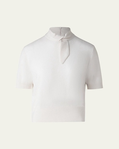 Short Knot Collar Cashmere Sweater