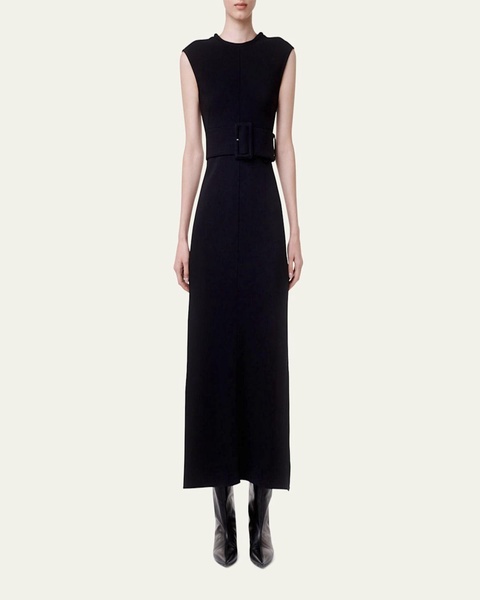 Belted Bias Midi Dress