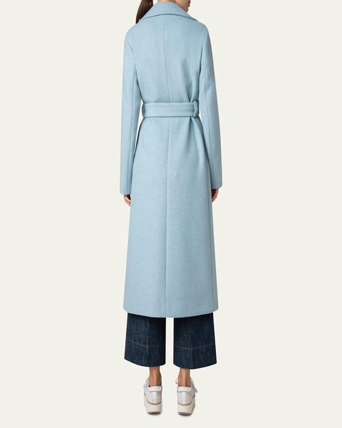 Long Belted Wool Coat