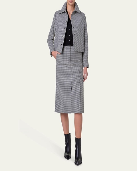 Talitha Vichy Wool Shirt Jacket