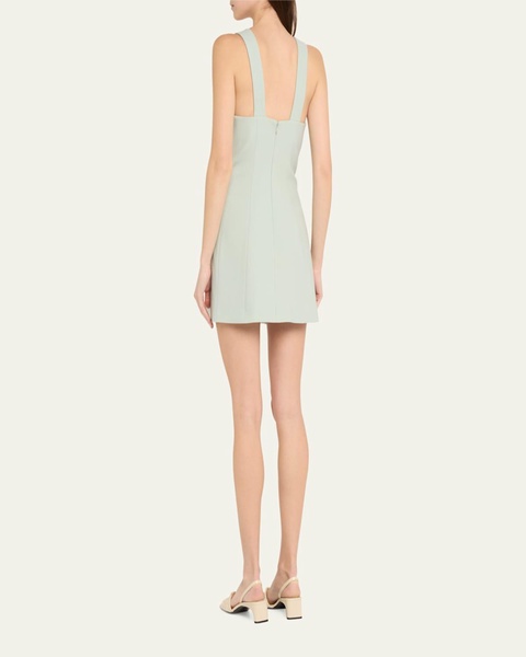 Maeve Square-Neck Wool Mini Dress
