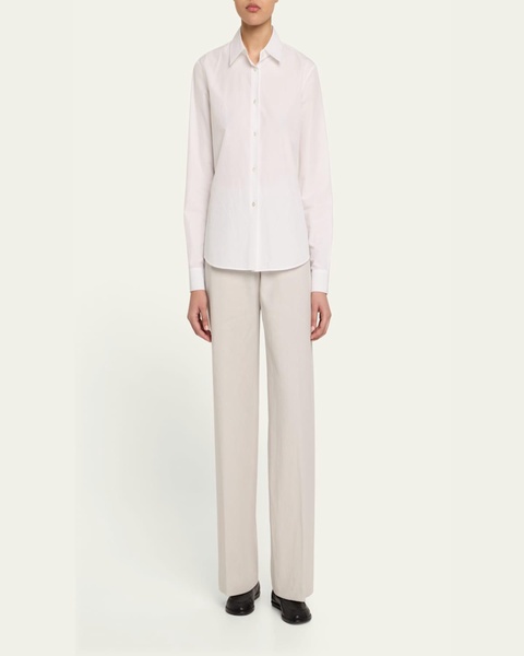 High-Waist Cotton Bias Pants