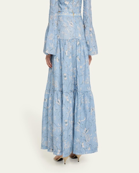 Lymanopoda Anis Linen Maxi Skirt