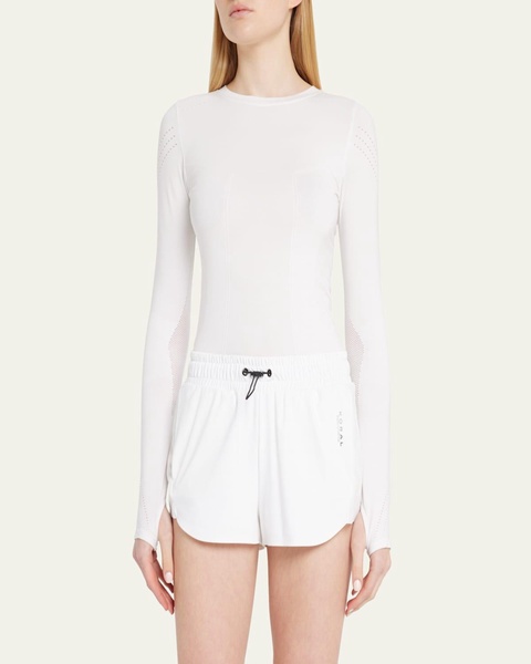 Magnetic Long-Sleeve Mesh Top