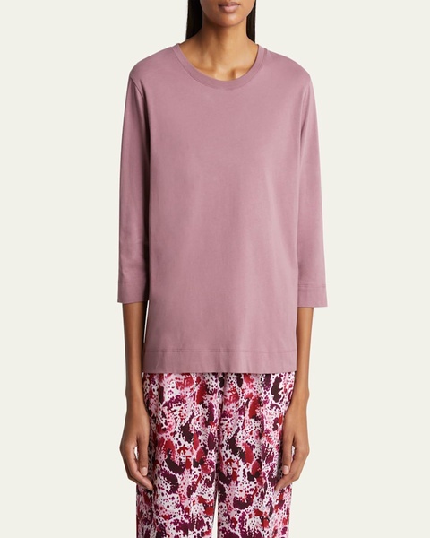 Hefiz Three Quarter Sleeve Cotton T-Shirt