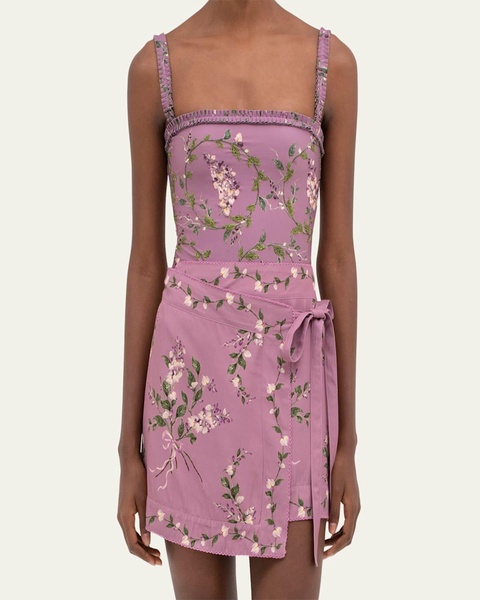 Luna Wisteria Mini Skirt Coverup