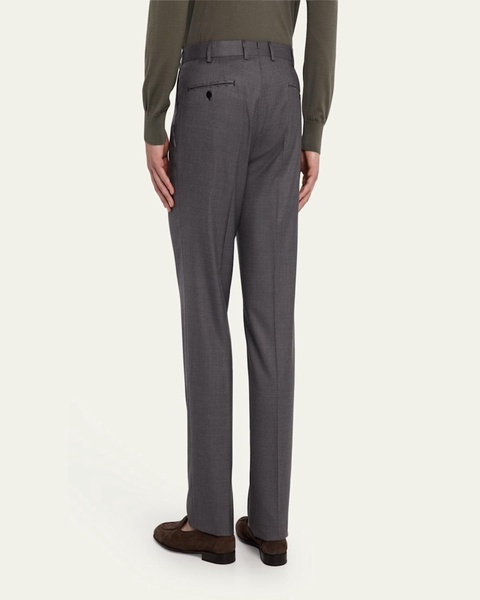 Men's Solid Twill Dress Trousers
