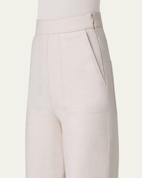 Flynn Stretch Denim Conical-Leg Ankle Pants