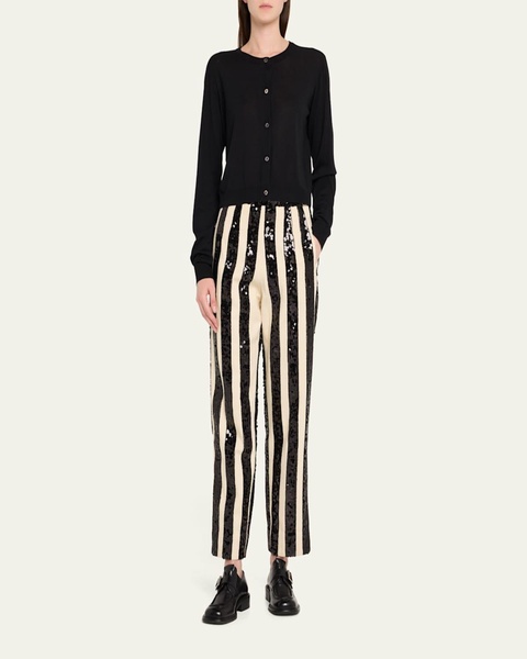 Grandstand Hall Stripe Sequined Trousers