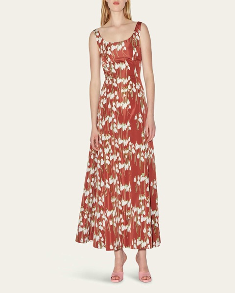 Maudette Long Floral Dress