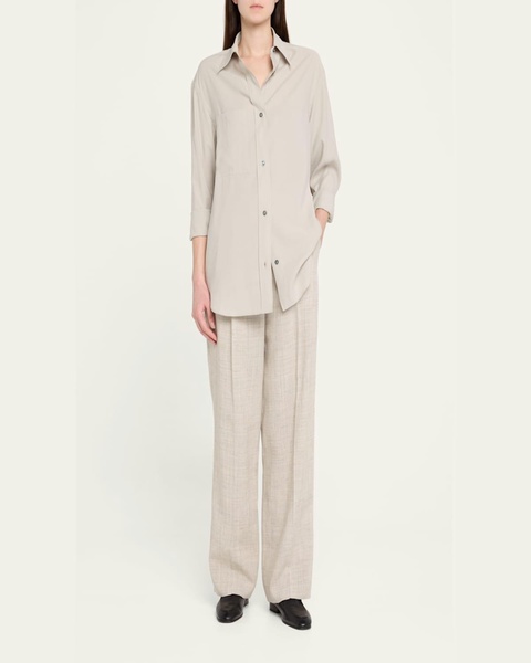 Oversized Long-Sleeve Shirt