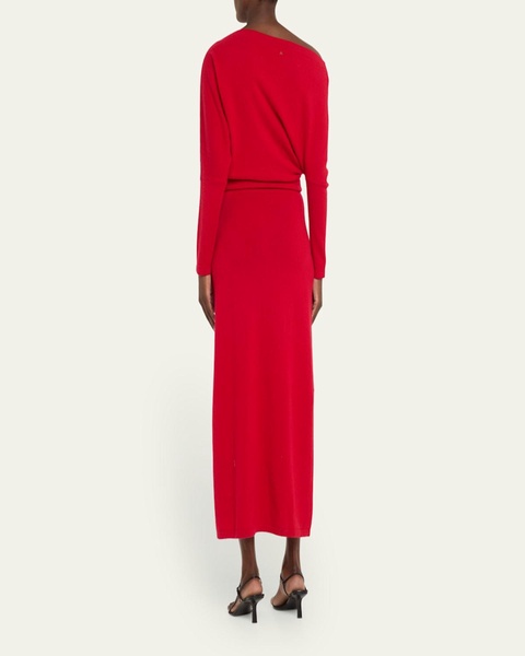 Kasos Off-The-Shoulder Cashmere Maxi Dress