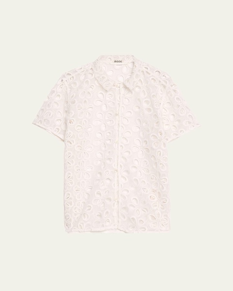 Primrose Floral Lace Button Down Shirt