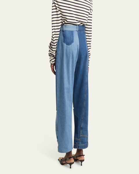 Cutout Upcycled Denim Jeans