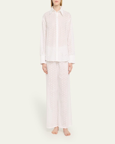 Essen Eyelet-Embroidered Cotton Blouse