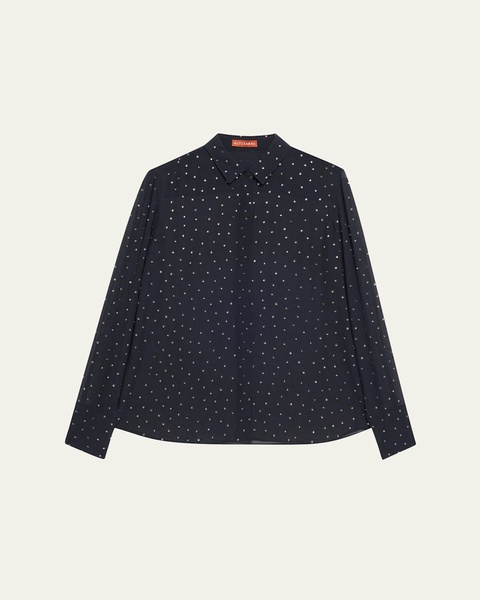 Chika Strass Button-Down Top