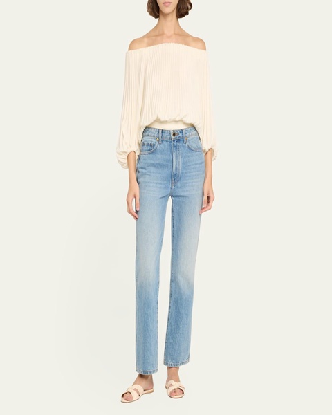 Sienna Pleated Off-The-Shoulder Top