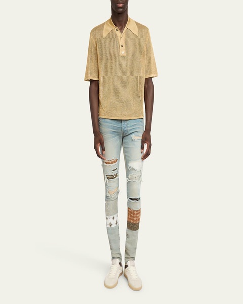 Men's MA Quad Art Patch Skinny Jeans