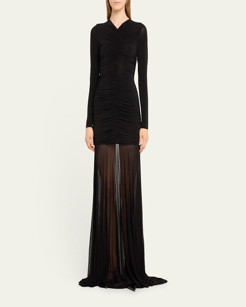 Fawn Ruched Column Gown