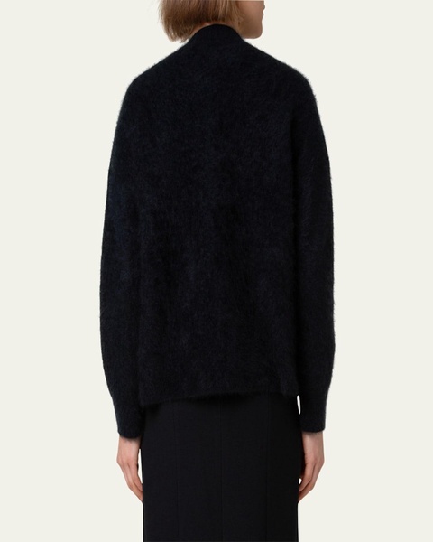 Boxy Brushed Cashmere Cardigan