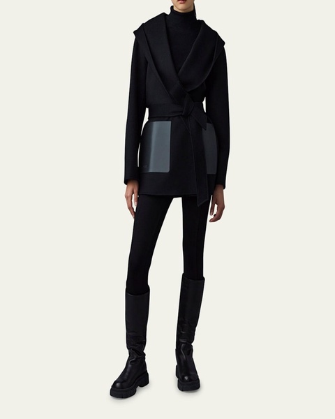 Azra Double-Face Wool Wrap Coat