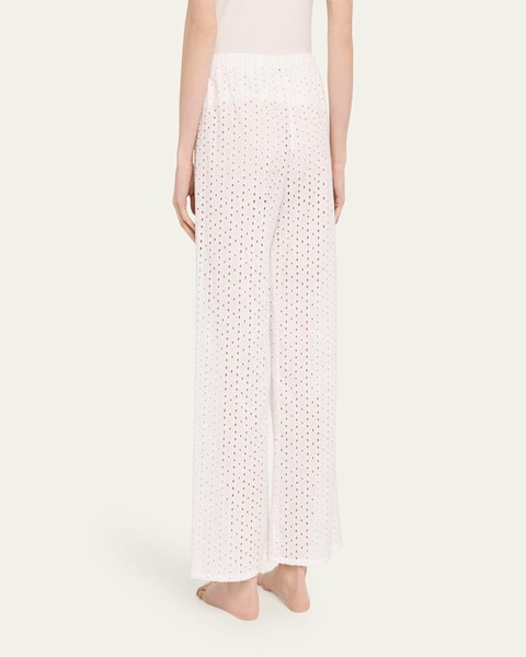 Cavani Cropped Eyelet-Embroidered Cotton Pants