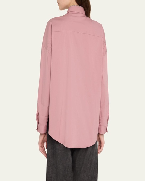 Monili Collar Cotton Popeline Shirt