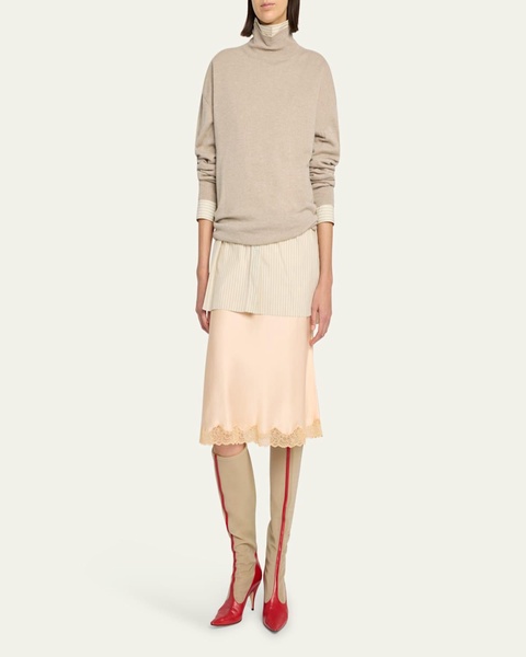 Jabari Mock-Neck Oversized Cashmere Sweater