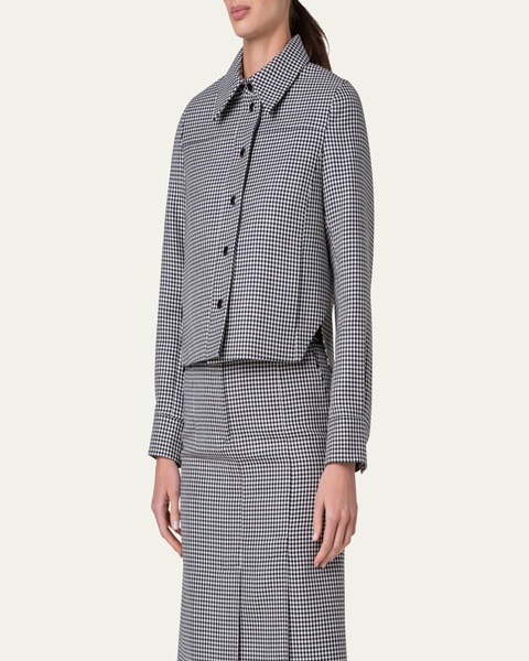 Talitha Vichy Wool Shirt Jacket