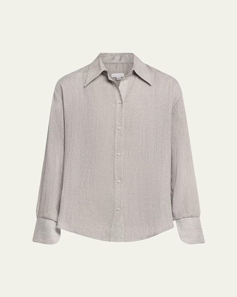 Button-Down Gauze Blouse