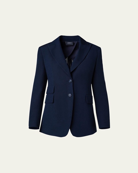 Percival Single-Breasted Seersucker Jacket