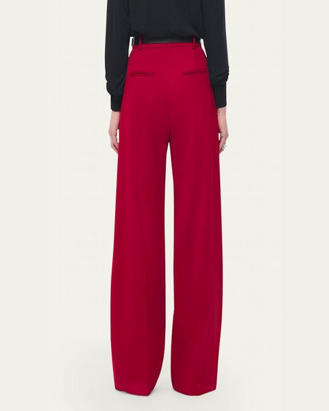 Pleated Wide-Leg Suit Pants