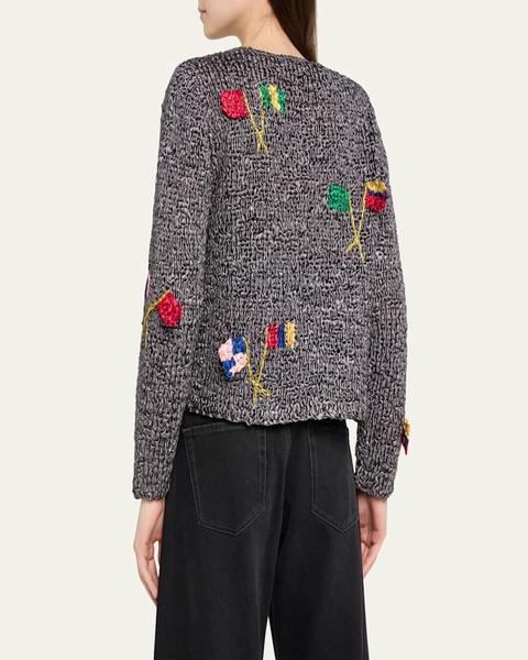 Promenade Raised Flag Crochet Cardigan
