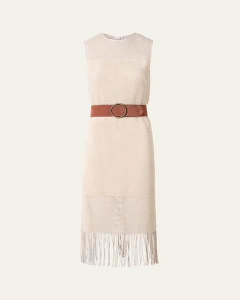 Fringe Mesh Midi Dress