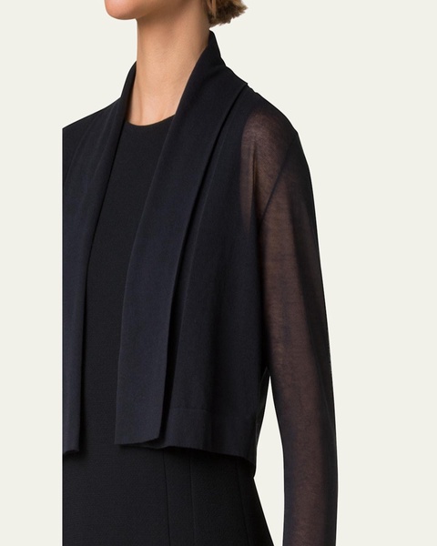 Shawl Sheer Cropped Cardigan