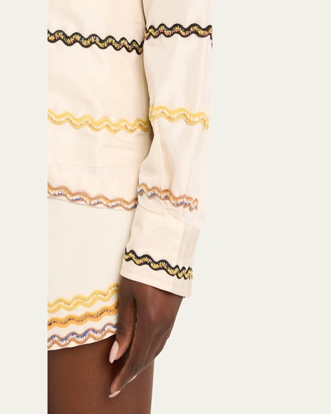 Ric Rac Stripe Button Down Shirt