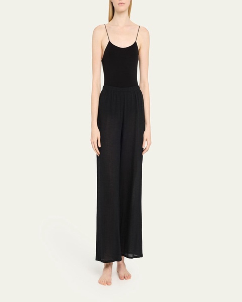 Cavani Wide-Leg Cotton Gauze Pants