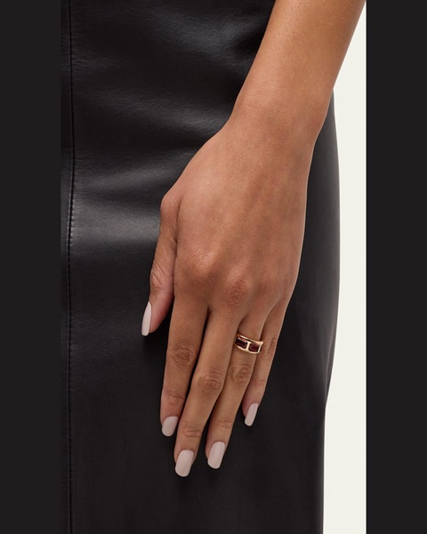 18K Rose Gold Iconica Garnet Band Ring