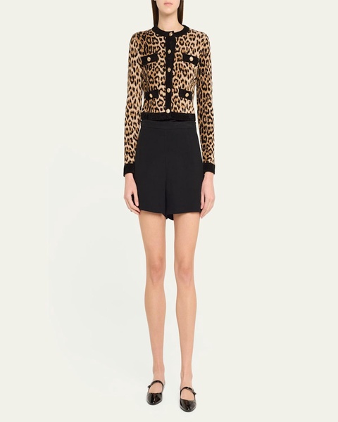 Claira Leopard Cropped Cardigan