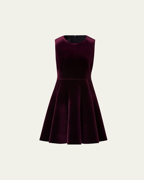Velvet Flared Mini Dress