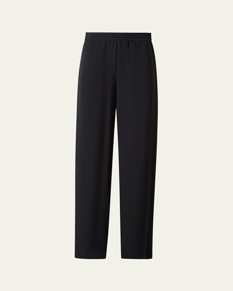 Chrissa Drawstring Tapered Leg Silk Pants