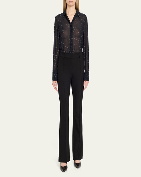 Chika Strass Button-Down Top