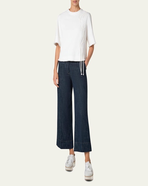 Rope Raw Edge Blouse
