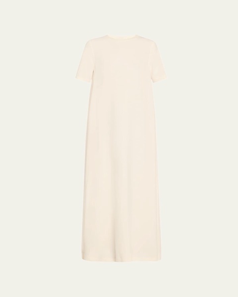 Long Silk T-Shirt Dress