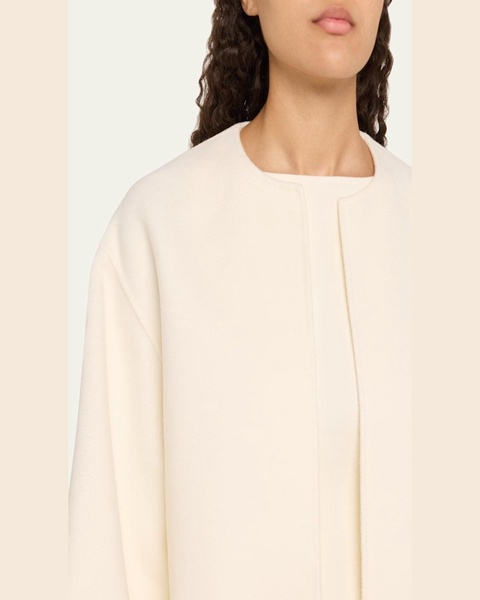 Open-Front Wool Kimono Jacket