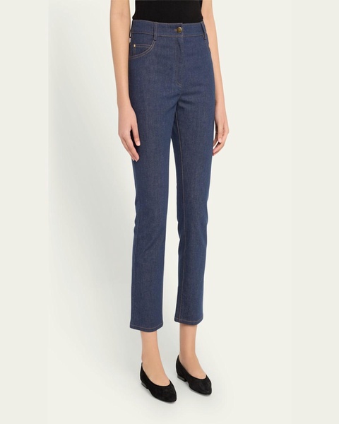 Crop Denim Skinny Leg Pants