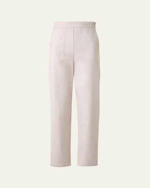 Flynn Stretch Denim Conical-Leg Ankle Pants