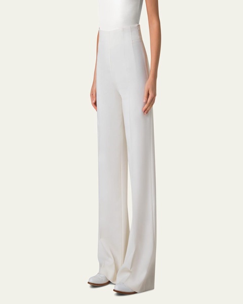 Fiyki Wide Leg Wool Double-Face Pants