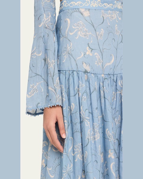 Lymanopoda Anis Linen Maxi Skirt